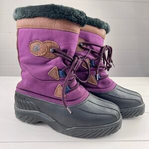 Lacrosse women’s winter boots size 5 Purple black Lace up